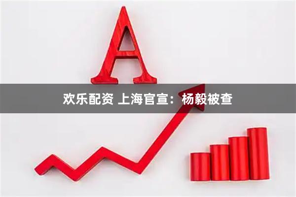 欢乐配资 上海官宣：杨毅被查