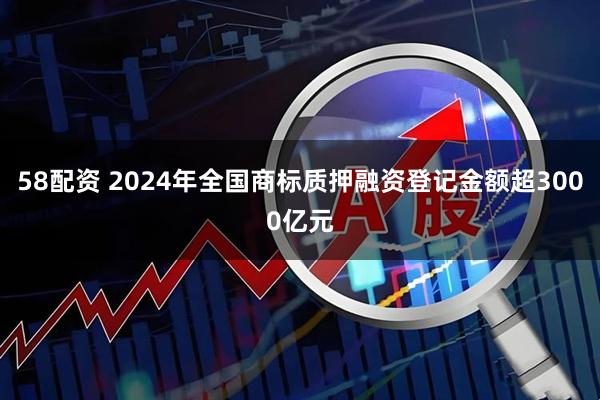 58配资 2024年全国商标质押融资登记金额超3000亿元
