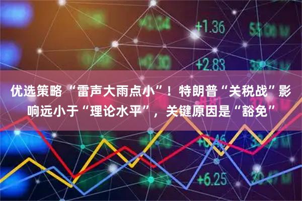 优选策略 “雷声大雨点小”！特朗普“关税战”影响远小于“理论水平”，关键原因是“豁免”